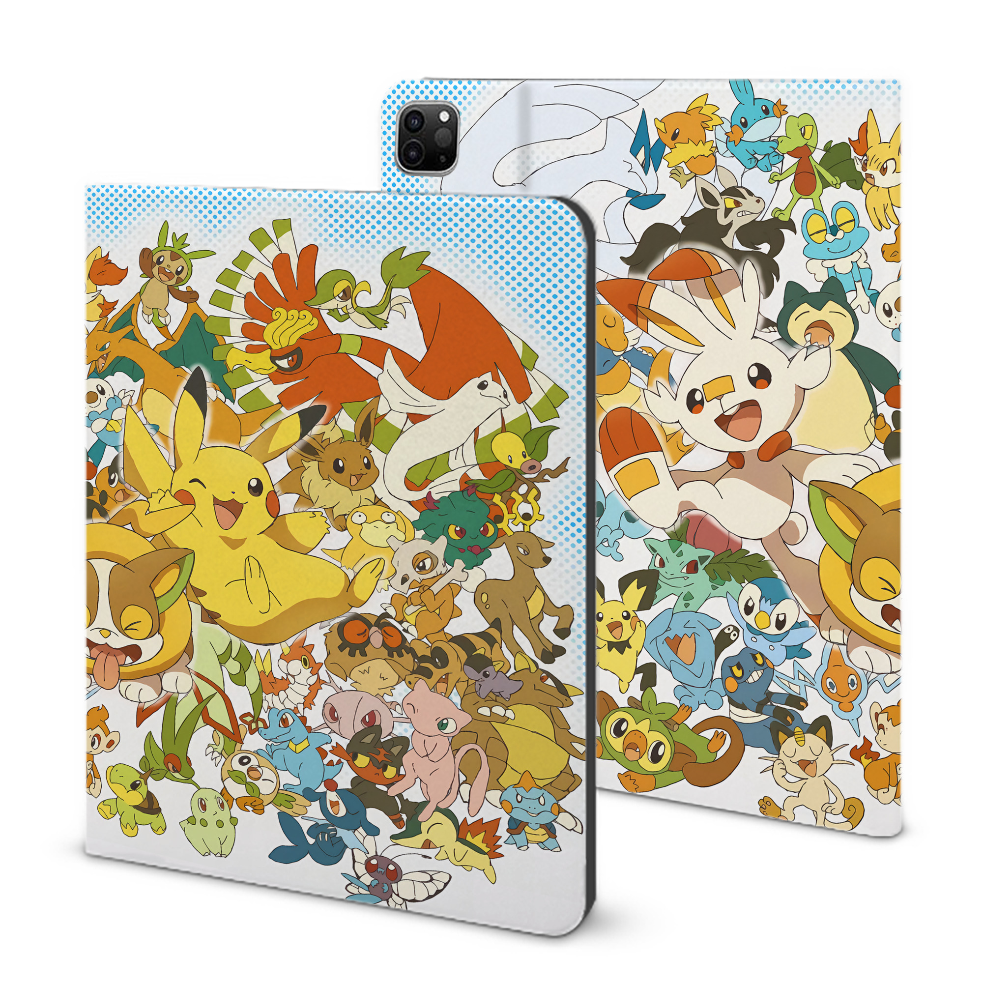 （画像用） ポケットモンスター Pokémon IPad ケース ブック型 PUレザー TPU 耐衝撃 軽量 薄型 ペン収納なし 全面保護 IPad 各モデル対応